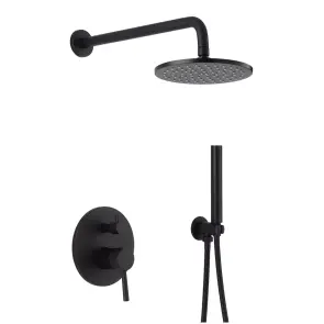 Душова система WEZER EKO17B-01-BLACK, нержавіюча сталь, чорний №1