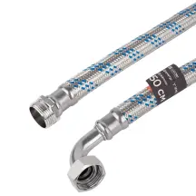 Шланг антивібраційний кутовий WEZER 80см Ø1"х 1"