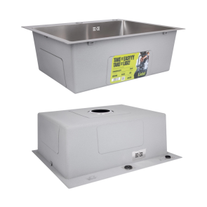 Акційний набір Lidz: мийка H6050H інтегрована Decor Honeycomb 2,5/0,5 мм LDH6050DEC48370 + Змішувач Aria для кухні з гнучким виливом (k35) Grey №4