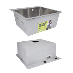 Акційний набір Lidz: мийка H5050H інтегрована Decor Honeycomb 2,5/0,5 мм LDH5050DEC48365 + Змішувач Aria для кухні з гнучким виливом (k35) Grey №4