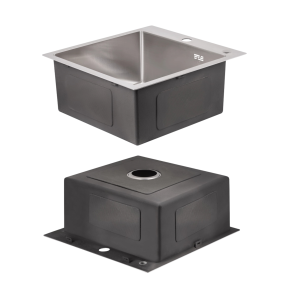 Акційний набір Lidz: мийка H5050 інтегрована Brushed Steel 3,0/1,0 мм + Змішувач Aria для кухні з гнучким виливом (k35) Grey №4