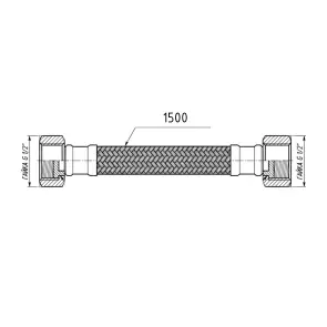 Гибкая подводка для воды Thermo Alliance Forte ВР 150 см TAF385W150 №2