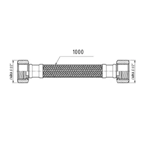 Гнучка підводка для води Thermo Alliance Forte ВВ 100 см TAF385W100 №2