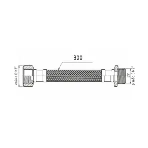 Гнучка підводка для води Thermo Alliance Forte ВЗ 30 см TAF386W30 №2