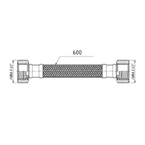 Гибкая подводка для воды Thermo Alliance Forte ВР 60 см TAF385W60 №2