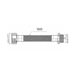 Гибкая подводка для воды Thermo Alliance Forte ВЗ 100 см TAF386W100 №2