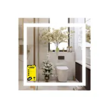 Зеркало Lidz Kubis (KU1) 700х700 с LED-подсветкой Touch, с антизапотеванием, с димером, рег. яркости LDKU70070049287