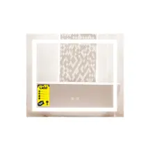Зеркало Lidz Kubis (KU1) 700х600 с LED-подсветкой Touch, с антизапотеванием, с димером, рег. яркости LDKU60070049285