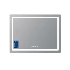 Дзеркало Qtap Mideya (MI2) 800х600 з годинником, з LED-підсвічуванням Touch, з антизапотіванням, димером, рег. яскравості QTMID80060049265 №3