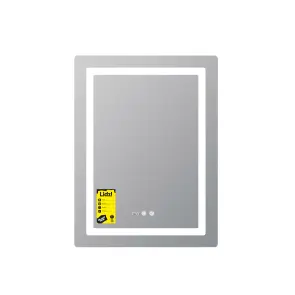 Дзеркало Lidz Kubis (KU2) 600х800 з годинником, з LED-підсвічуванням Touch, з антизапотіванням, з димером, рег. яскравості LDKU600800CL49280 №3