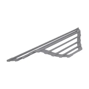 Сушарка на кухонну мийку кутова Lidz Acsis LA17 Gray, квадратна основа, для посуду 430х175 мм LDACSLA17GRA49770 №4