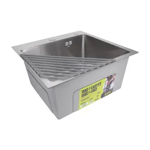 Сушарка на кухонну мийку кутова Lidz Acsis LA17 Gray, квадратна основа, для посуду 430х175 мм LDACSLA17GRA49770 №5