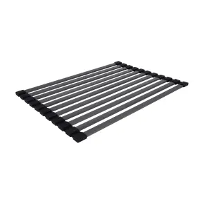 Сушарка на кухонну мийку Lidz Acsis LA14 Black, плоска основа, для посуду 430х300 мм LDACSLA14BLM49768 №1