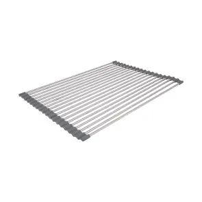 Сушарка на кухонну мийку Lidz Acsis LA01 Gray, кругла основа, для посуду 440х320 мм LDACSLA01GRA49779 №1