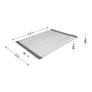 Сушарка на кухонну мийку Lidz Acsis LA01 Gray, кругла основа, для посуду 440х320 мм LDACSLA01GRA49779 №2