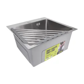 Сушилка на кухонную мойку угловая Lidz Acsis LA19 Gray, плоская основа, для посуды 477х198 мм LDACSLA19GRA49772 №5