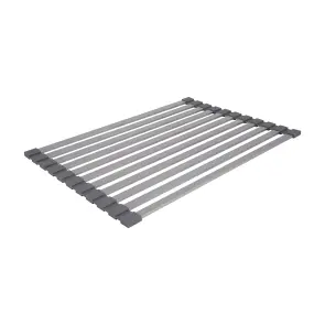 Сушарка на кухонну мийку Lidz Acsis LA13 Gray, плоска основа, для посуду 430х300 мм LDACSLA13GRA49767 №1