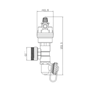 Сливная группа Thermo Alliance Forte с воздухоотводчиком 1'' TAFE00725 №2