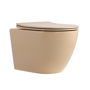 Унітаз підвісний Robin Ultra Quiet 490×365×325 мм, Beige, з сидінням Slim Duroplast / Soft-close / Quick Release QT13332381АSSB Qtap №1