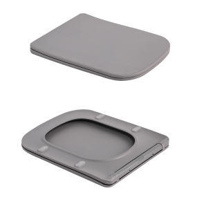 Унітаз підвісний Tern Ultra Quiet 490×365×325 мм, Stone Grey, з сидінням Slim Duroplast / Soft-close / Quick Release QT17332303ASSG Qtap №8