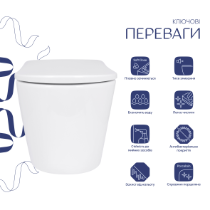 Унітаз підвісний Qtap Scorpio ML Ultra Quiet 520x365x365 мм, з сидінням Soft-close MagLock, White QTSCOML26W49624 №3