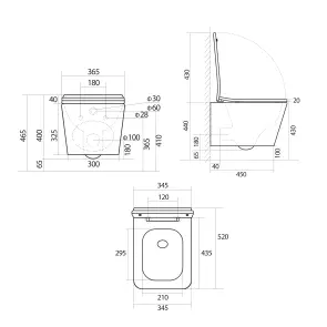 Унитаз подвесной Qtap Tern Ultra Quiet 520×345×325 мм, Stone grey, с сиденьем Slim Duroplast / Soft-close / Quick Release QTTER26SG49000 №2
