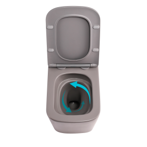 Унитаз подвесной Qtap Tern Ultra Quiet 520×345×325 мм, Stone grey, с сиденьем Slim Duroplast / Soft-close / Quick Release QTTER26SG49000 №6