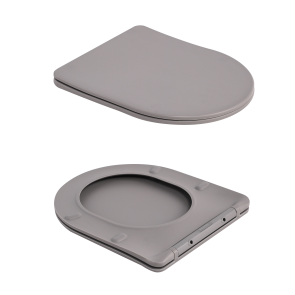Унитаз подвесной Qtap Robin Ultra Quiet 520×365×340 мм, Stone grey, с сиденьем Slim Duroplast / Soft-close / Quick Release QTROB26SG48996 №8