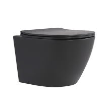 Унитаз подвесной Qtap Robin Ultra Quiet 520×365×340 мм, Anthracite, с сиденьем Slim Duroplast / Soft-close / Quick Release QTROB26AN48995