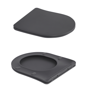Унитаз подвесной Qtap Robin Ultra Quiet 520×365×340 мм, Anthracite, с сиденьем Slim Duroplast / Soft-close / Quick Release QTROB26AN48995 №8