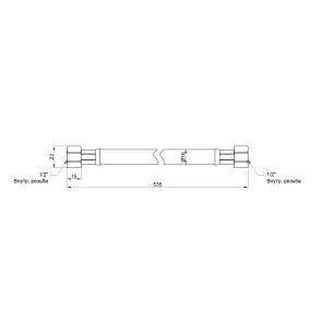 Шланг для газу Thermo Alliance Standart білий 1/2" ВВ 50 см SD90G50 №2