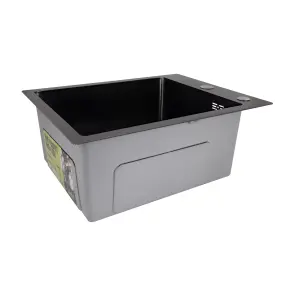Мийка для кухні інтегрована Lidz Handmade H4050B Brushed Black PVD 3,0/1,0 мм LDH4050BRUBLM49439 №4