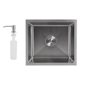 Мийка для кухні інтегрована під стільницю Lidz Handmade H4843 Brushed Steel 3,0/1,0 мм LDH4843BRU49441 №1