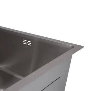 Мийка для кухні інтегрована під стільницю Lidz Handmade H4843 Brushed Steel 3,0/1,0 мм LDH4843BRU49441 №6