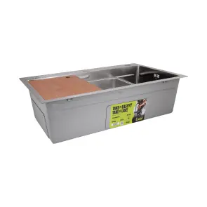 Мийка для кухні інтегрована Lidz Handmade H7545 Brushed Steel 3,0/1,0 мм LDH7545BRU49457 №6
