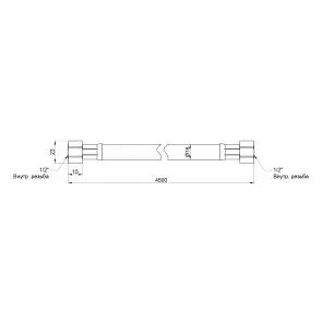 Шланг для газу Thermo Alliance Standart чорний 1/2" ВВ 400 см SD91G400 №2
