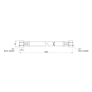 Шланг для газу Thermo Alliance Standart чорний 1/2" ВВ 500 см SD91G500 №2