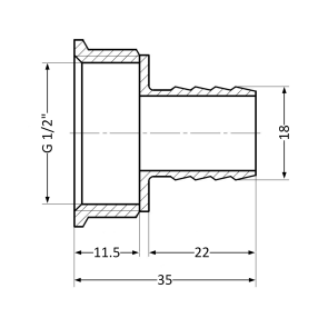 Штуцер Thermo Alliance Standart 18х1/2" ВР SD4261518 №2