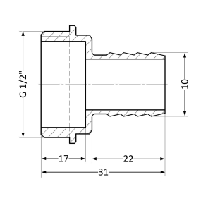 Штуцер Thermo Alliance Standart 10х1/2" ЗР SD4271510 №2