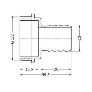 Штуцер Thermo Alliance Standart 20х1/2" ЗР SD4271520 №2