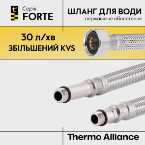 Гибкая подводка для смесителя Thermo Alliance Forte М10 80 см TAF387W80 №4