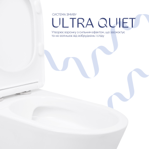 Напольный унитаз Qtap Arvin Ultra Quiet 630×350×795 мм с сиденьем Soft-close, White QTARV27W49259 №5