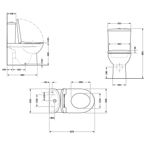 Унітаз підлоговий Qtap Aquarius Ultra Quiet 620×355×790 мм з сидінням Soft-close, White QTAQAW27W49262 №2