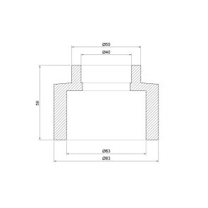 Муфта PPR Thermo Alliance 63х40 №2