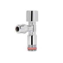 Кран кутовий Thermo Alliance Forte 1/2"Зх3/8"З з перехідником M10, хром TAF341W159