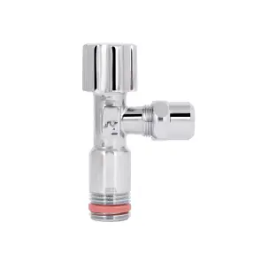 Кран кутовий Thermo Alliance Forte 1/2"Зх3/8"З з перехідником M10, хром TAF341W159 №5