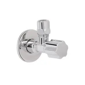 Кран кутовий Thermo Alliance Forte 1/2"Зх3/8"З з перехідником M10, хром TAF341W159 №6