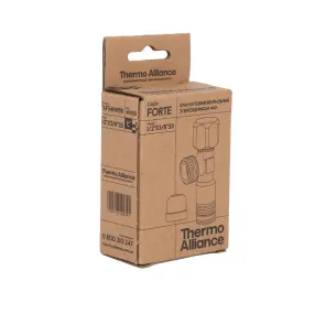 Кран кутовий Thermo Alliance Forte 1/2"Зх3/8"З з перехідником M10, хром TAF341W159 №7