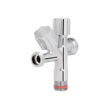 Кран кутовий подвійний Thermo Alliance Forte 1/2"З х 1/2"З х 3/4"З, хром TAF187W151520