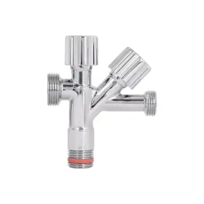 Кран кутовий подвійний Thermo Alliance Forte 1/2"З х 1/2"З х 3/4"З, хром TAF187W151520 №5